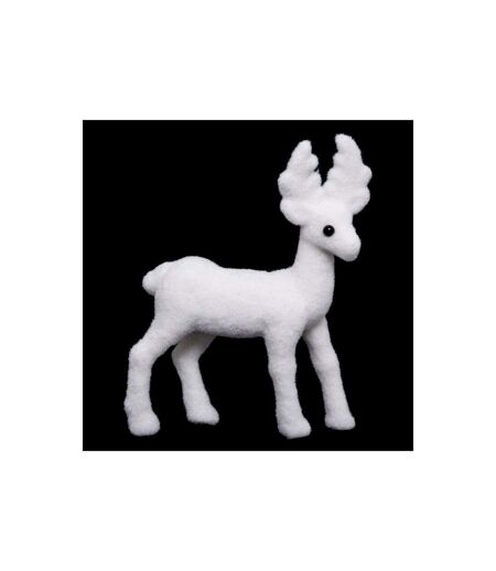 Statuette Déco Renne Debout 22cm Blanc