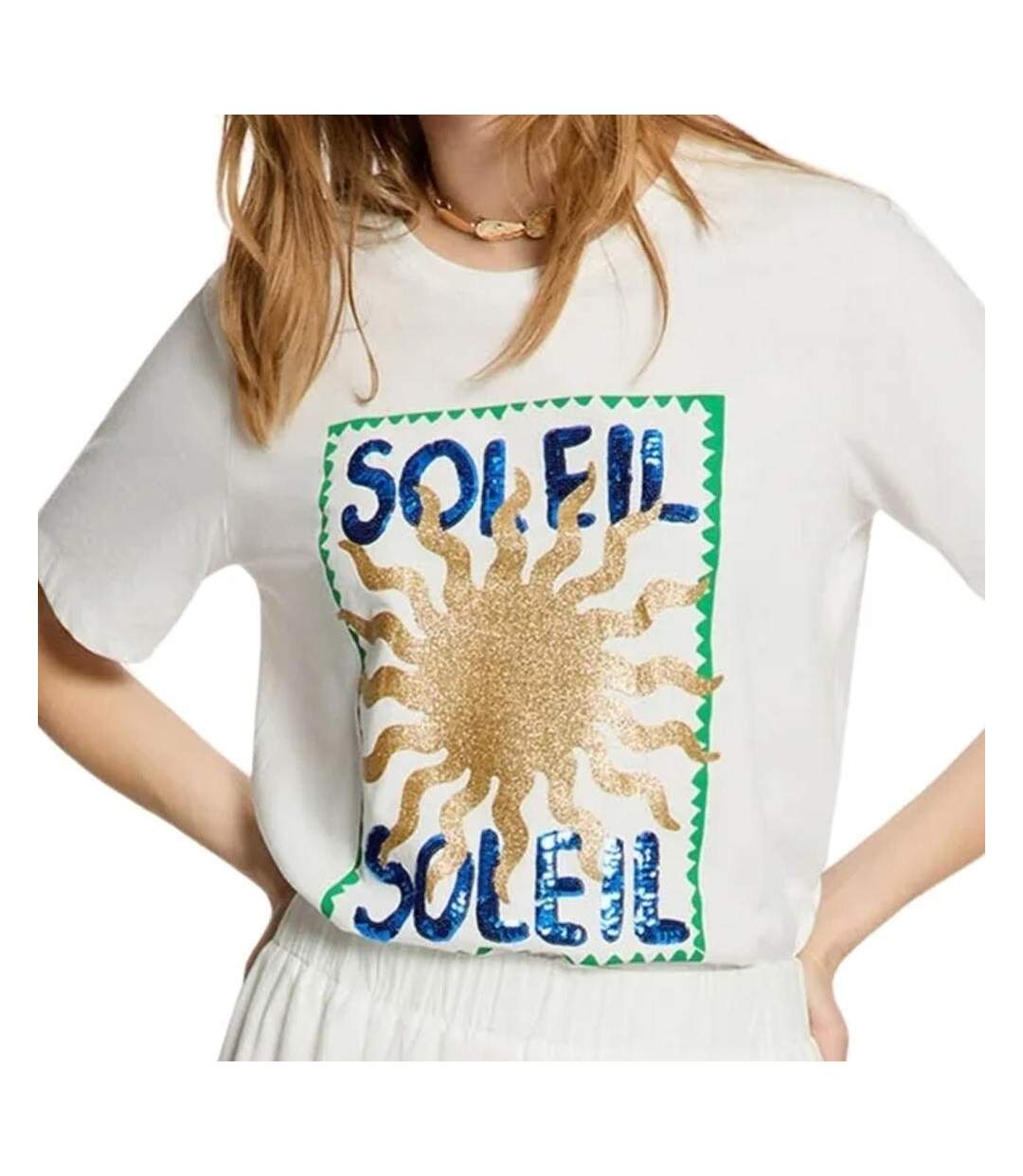T-Shirt blanc femme morgan inscription-1
