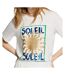 T-Shirt blanc femme morgan inscription-1