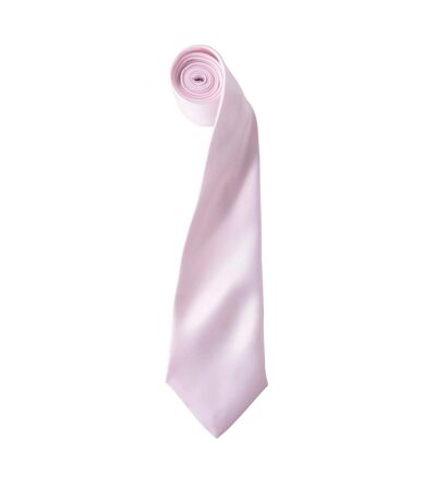 Premier Mens Plain Satin Tie (Narrow Blade) (Purple) (One Size)