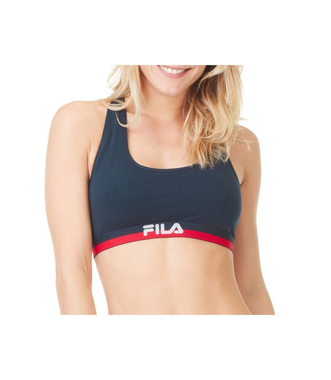 Lot de 3 Brassières coton Fila FU6048 Gris, Navy et Blanc Fila