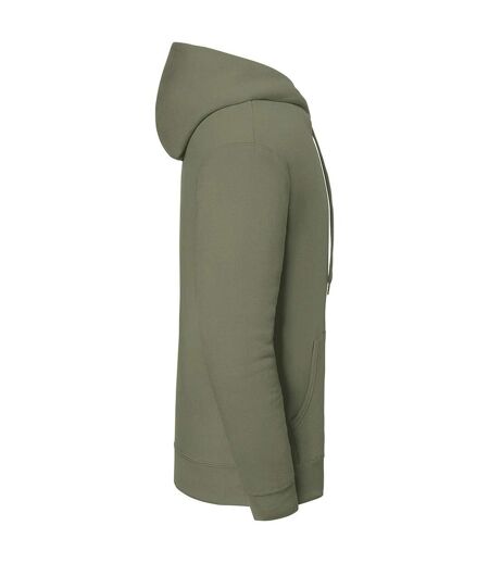 Unisex Adult Iconic Premium Hooded Sweatshirt Classic Olive Fruit Of The Loom