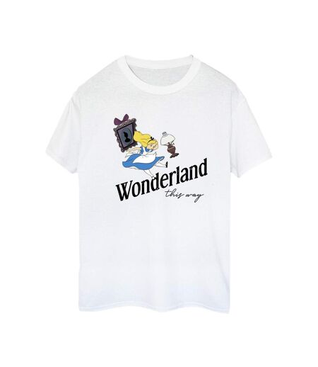 Disney - T-shirt ALICE IN WONDERLAND THIS WAY - Femme (Blanc) - UTBI8747