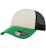 Atlantis Unisex Adult Rapper 5 Panel Trucker Cap (White/Black/Green) - UTAB613