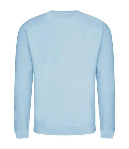 Unisex adult soft touch sweatshirt ice blue Awdis