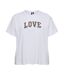 T-Shirt blanc/doré femme vero moda vmloretta-2