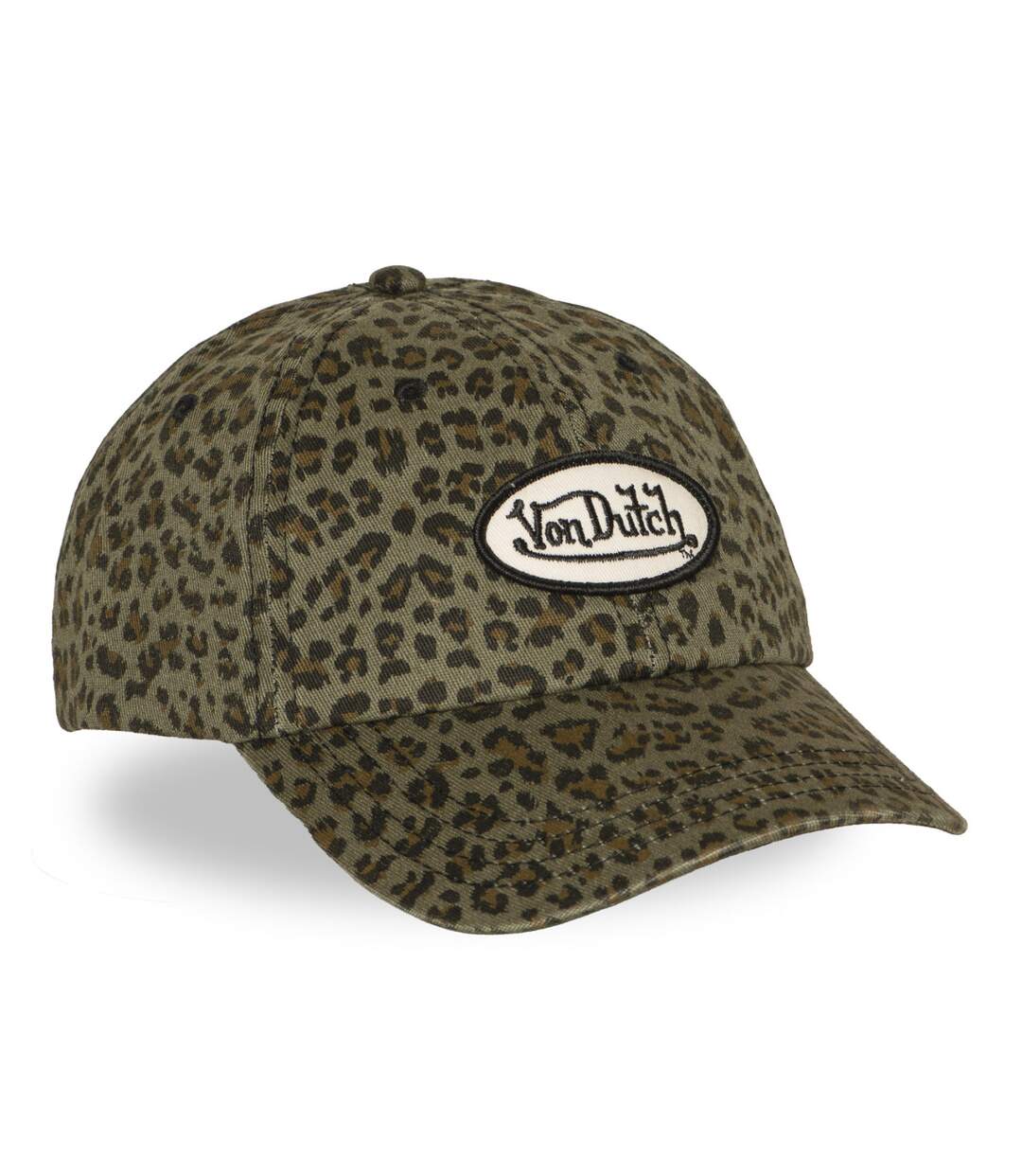 Casquette dad cap all over print léopard et écusson AOP Vondutch-4