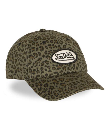 Casquette dad cap all over print léopard et écusson AOP Vondutch