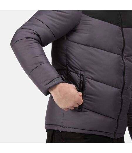 Regatta Mens Regime Insulated Padded Jacket (Iron/Black) - UTRG6505