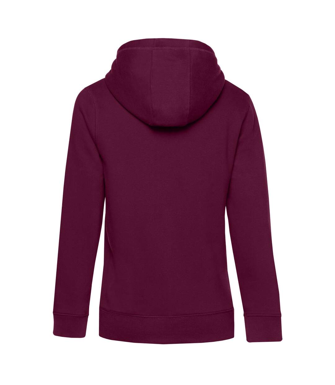 Womens/ladies queen full zip hoodie dark cherry B&C