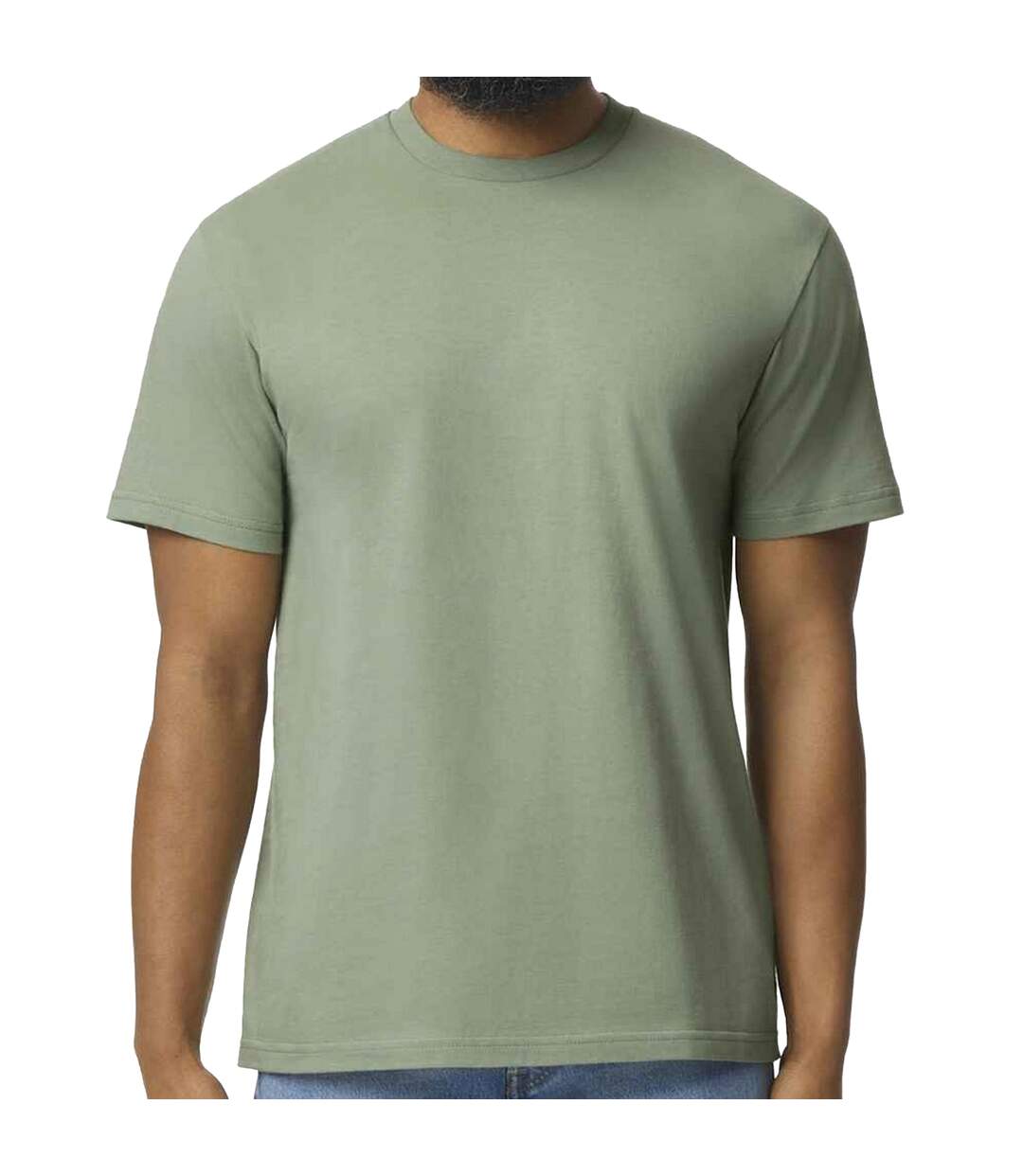 T-shirt homme vert de gris Gildan