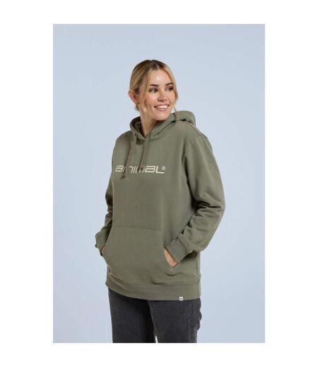 Animal Womens/Ladies Maya Natural Hoodie (Khaki Green) - UTMW333