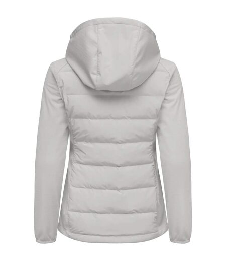 Womens/ladies Oak Harbor Hooded Jacket Silver Cutter & Buck