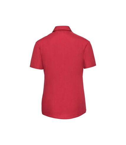 Chemisier poplin femme rouge classique Russell Collection Russell Collection