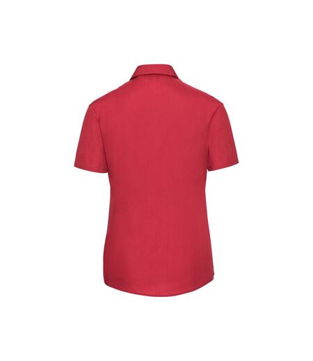 Chemisier poplin femme rouge classique Russell Collection