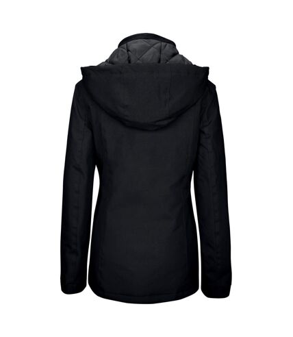 Kariban Womens/Ladies Hooded Parka Jacket (Black)