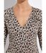 T-shirt ample col V manches longues-4