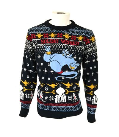 Aladdin Unisex Adult Knitted Genie Christmas Sweater (Multicolored) - UTHE172