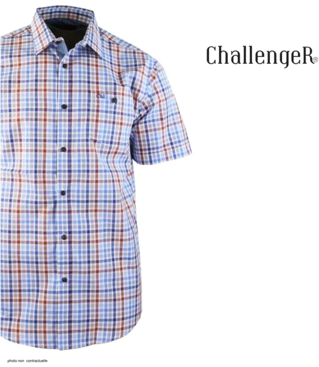 CHALLENGER CH4012 Chemisettes manches courtes : la coupe confort idéale pour l'été-4