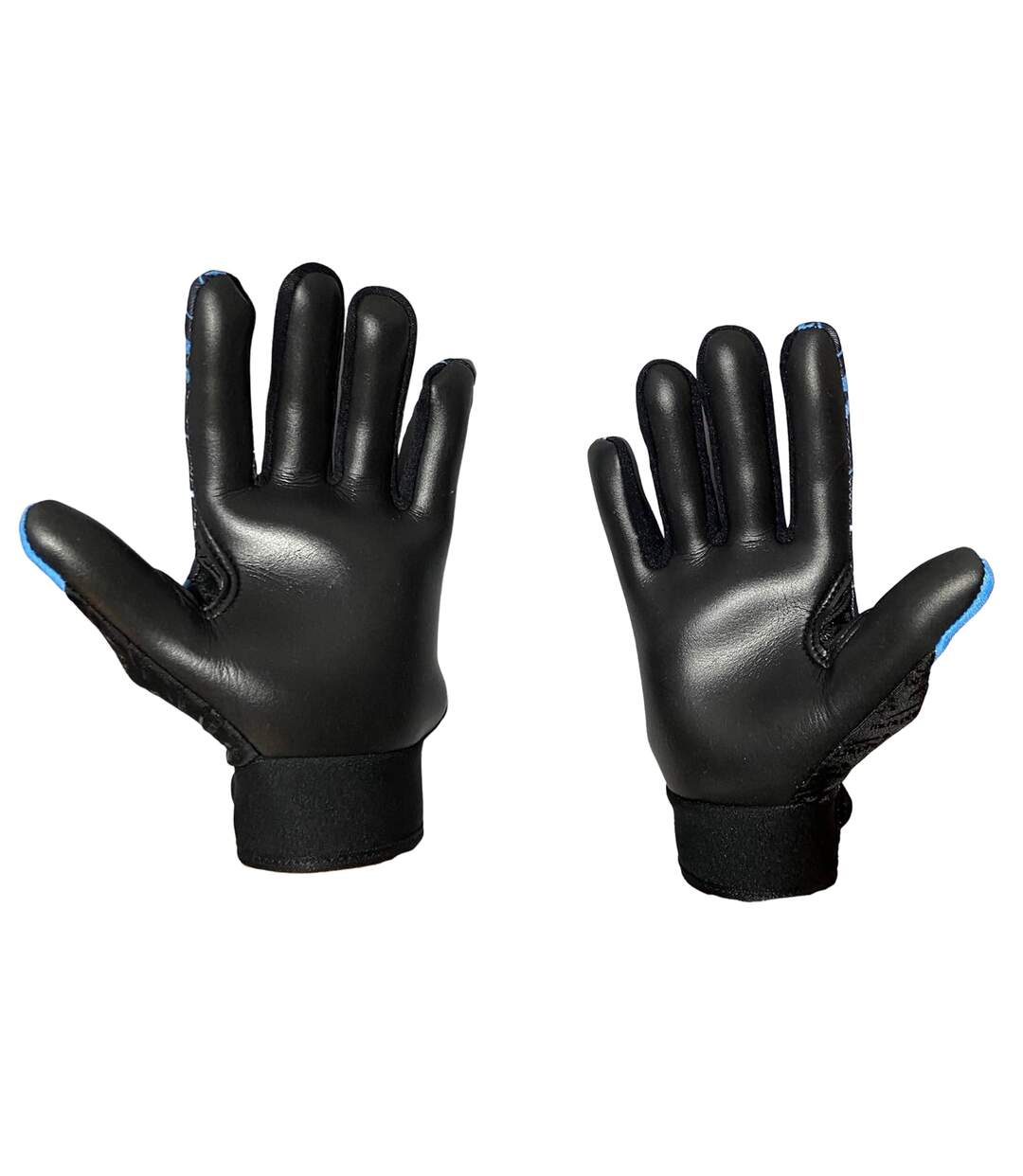 Unisex adult crackle effect gaelic gloves black/blue Murphys