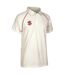 Unisex Adult Nicolls Polo Shirt Ivory Red Gray-Nicolls-1