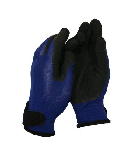 Mens weedmaster plus gardening gloves l blue/black Town & Country