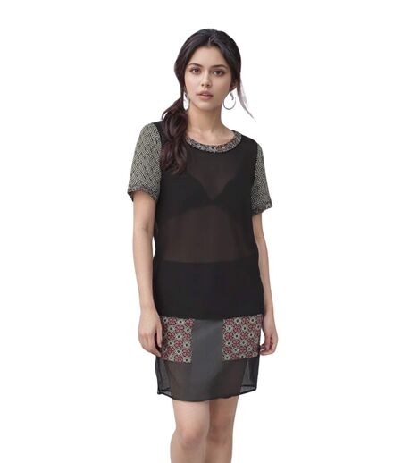 Jupe Noire Courte Femme - Style élégant et Confortable - Fermeture éclair et Poches Pratiques