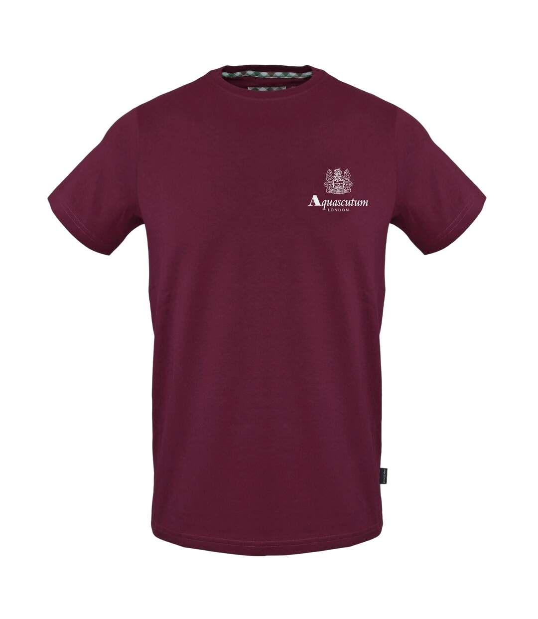 Mens Logo Cotton Regular T-shirt Red Aquascutum-1