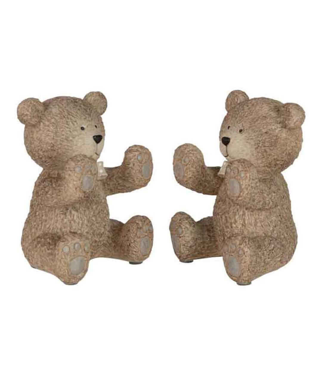 Lot de 2 Serre-Livres Enfant Ours 20cm Marron-1