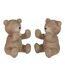 Lot de 2 Serre-Livres Enfant Ours 20cm Marron-1