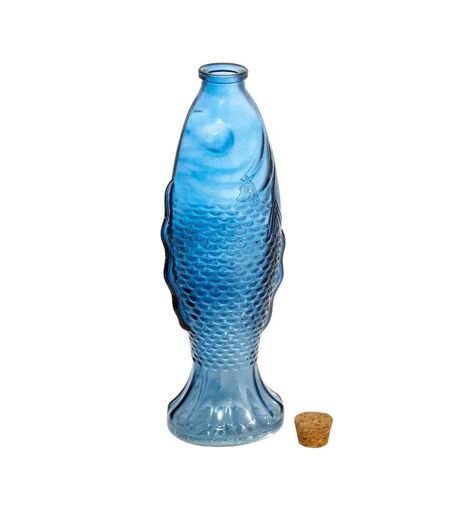 Carafe Poisson en Verre Océania 54cl Bleu