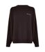 Womens/ladies Embroidered Logo Crew Neck Jumper Cocoa Jack Wills-1