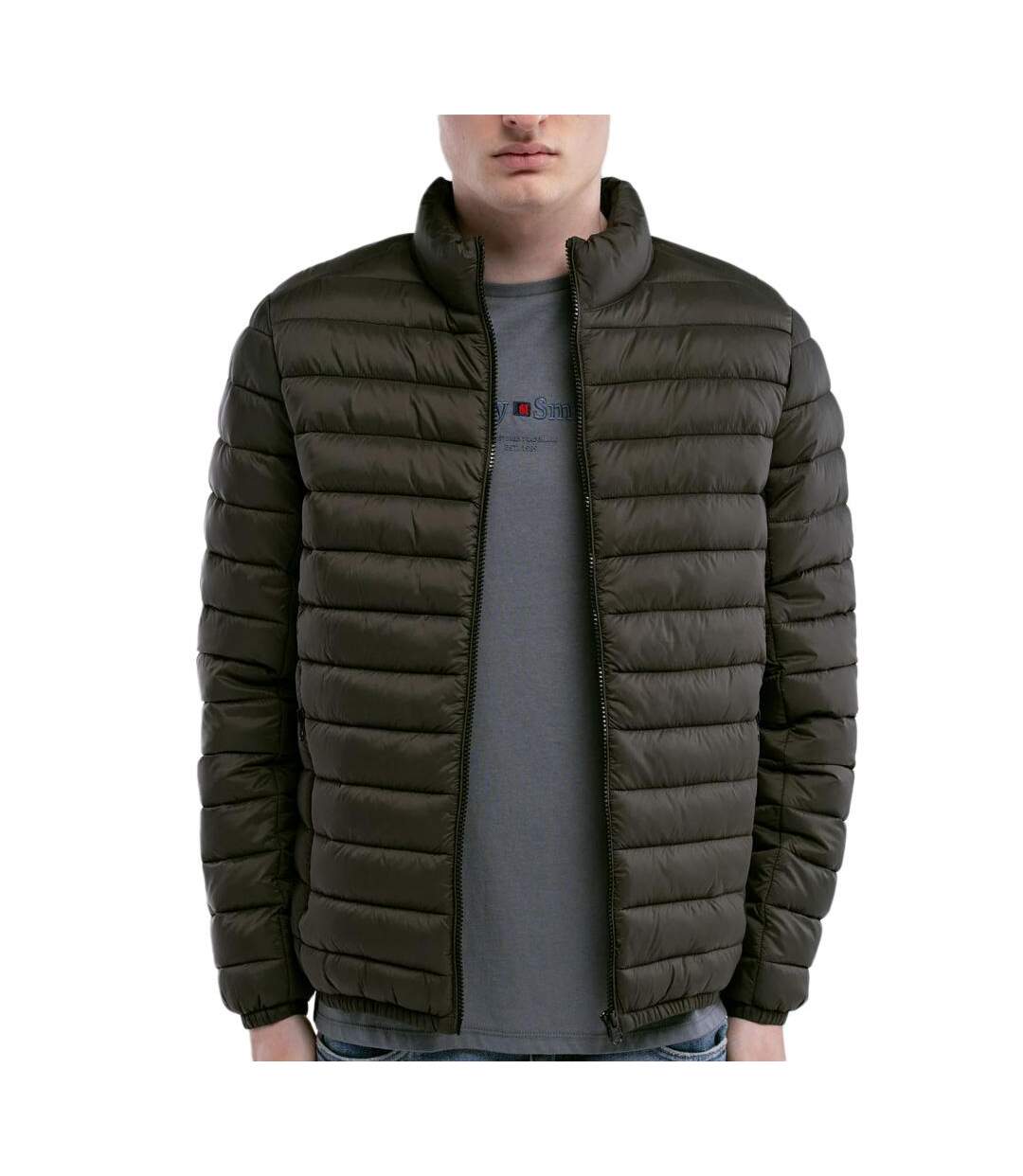 Doudoune kaki foncé homme teddy smith blight-1