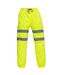 Unisex adult hi-vis jogging bottoms yellow Yoko