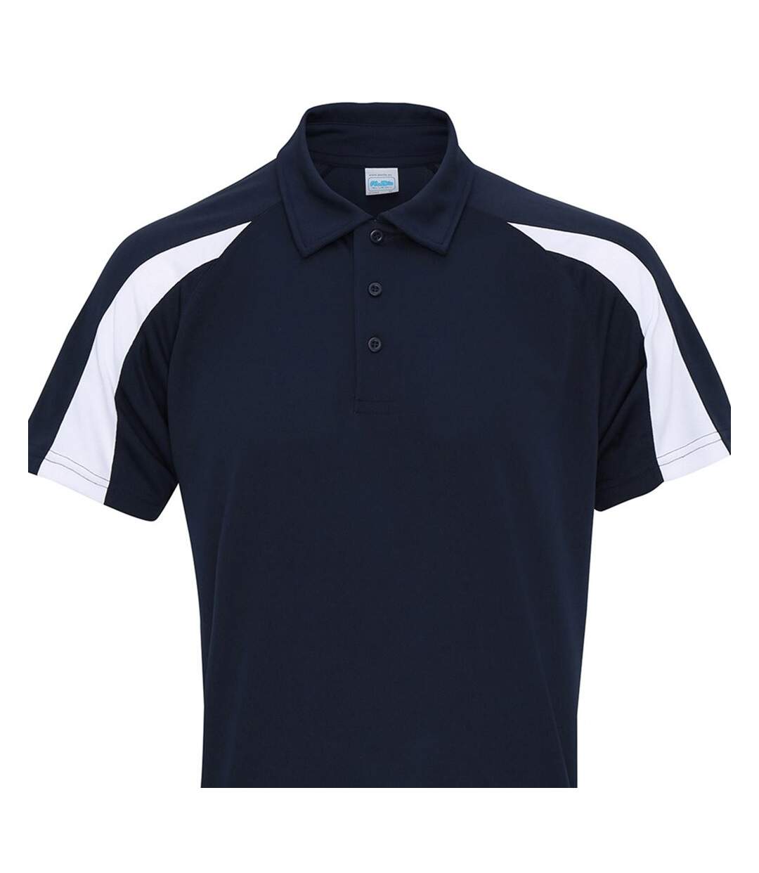 Polo Motif/style Contrasté Cool Homme Bleu Marine Français Blanc Just Cool-2