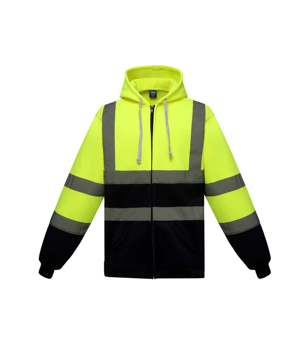 Veste à capuche homme jaune / bleu marine Yoko-1