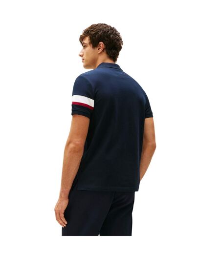 Polo Motif/style Rayures Contrastées Homme Rose Foncé Violet Tommy Hilfiger