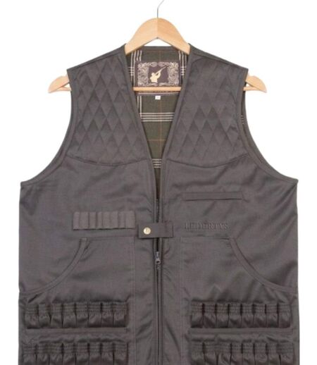 Gilet de Chasse LEDERTYS Spécial Munitions LY0204 – Cartouchière Haute Capacité, Carnier et Épaules Matelassées