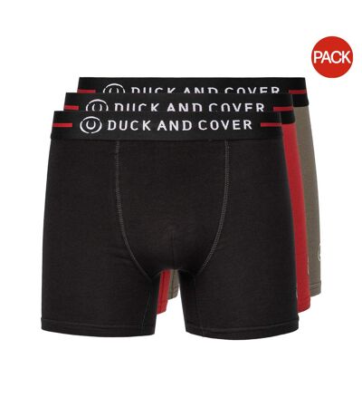 Boxers scorla homme vert sombre / rouge / noir Duck and Cover