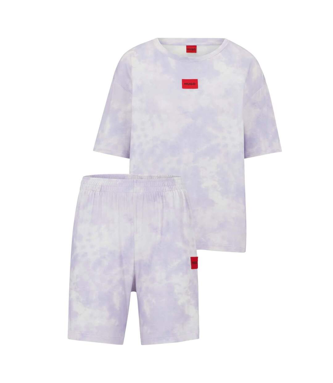 Ensemble De Pyjama Court Splash Femme Violet Hugo-1