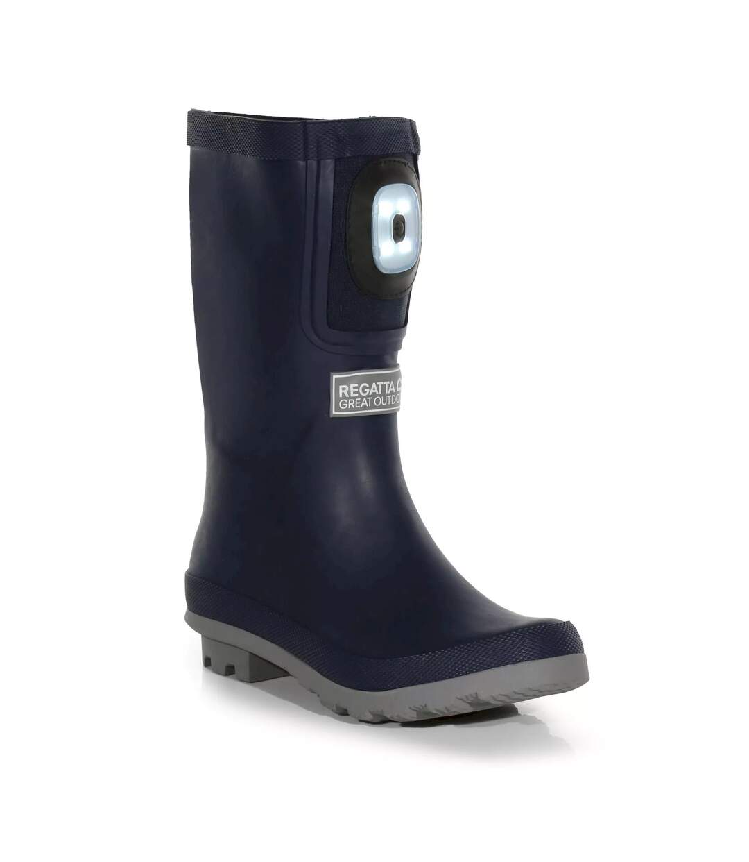 Regatta - Bottes de pluie FAIRWEATHER SHINE BRITE - Enfant (Bleu marine / Gris orage) - UTRG8473-1