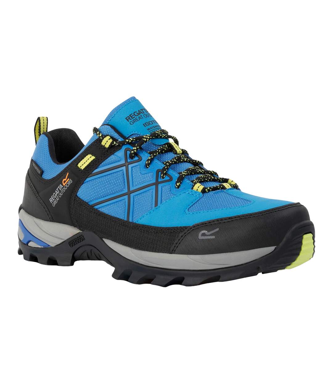 Mens Samaris Iii Low Walking Shoes Blue Lime Punch Regatta-1