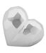 Vase Design en Résine Heart 19cm Argent-1