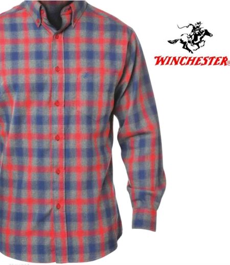 Chemise à carreaux homme WINCHESTER TARGET à carreaux gris : le confort thermique du pur coton gratté