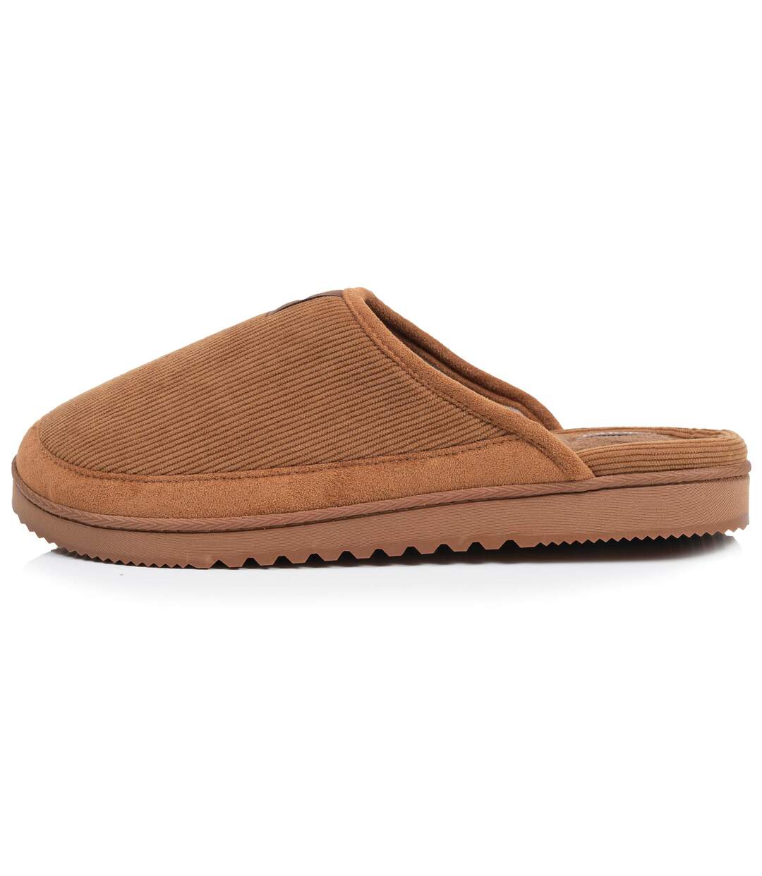 Isotoner Chaussons Mules homme velours chauds, semelle confort crantée-3