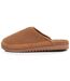 Isotoner Chaussons Mules homme velours chauds, semelle confort crantée-3
