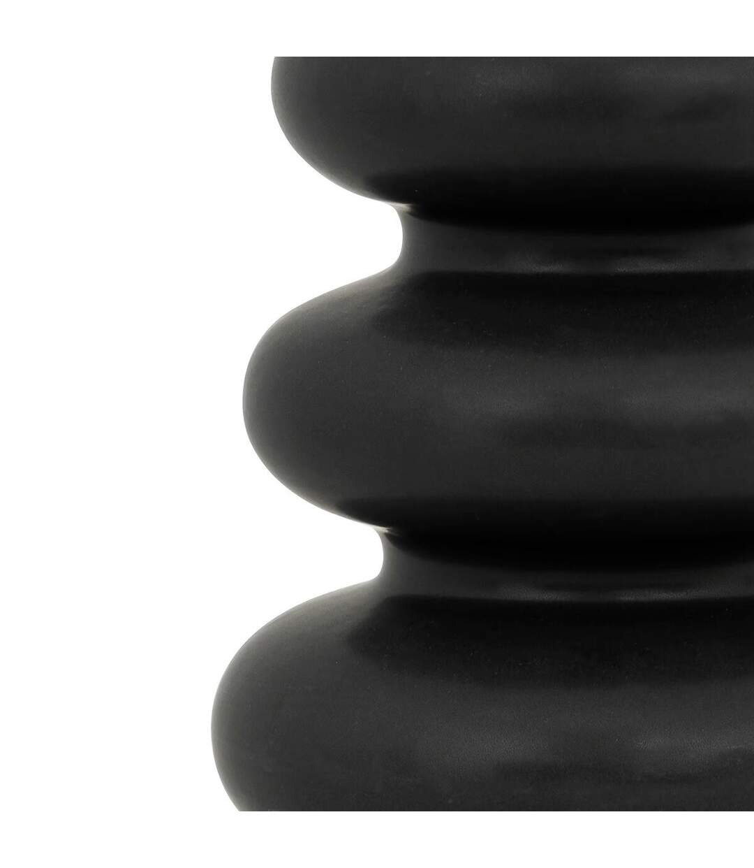 Vase Design en Dolomite Clothilde 25cm Noir-2