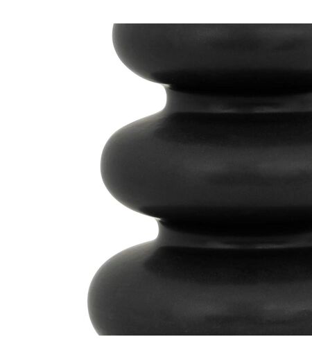 Vase Design en Dolomite Clothilde 25cm Noir