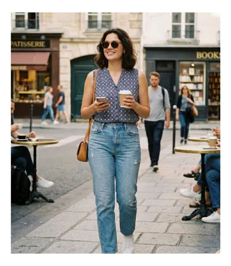 MAYFLOWER VOILOU1 Chemisier sans manches – La légèreté de la viscose pour un look estival chic