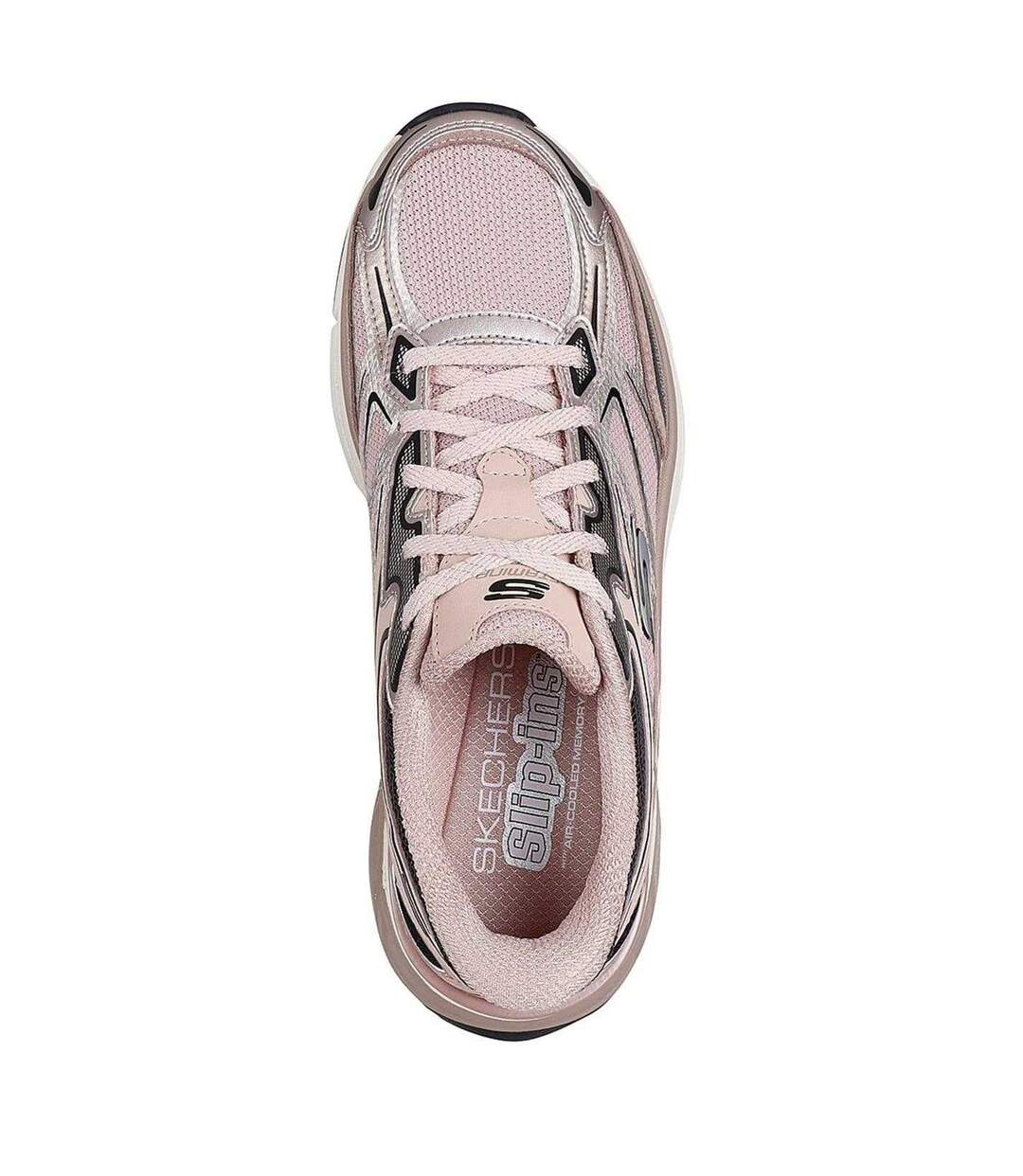 Baskets Motif/style Métallisé Femme Rose Clair Skechers-3